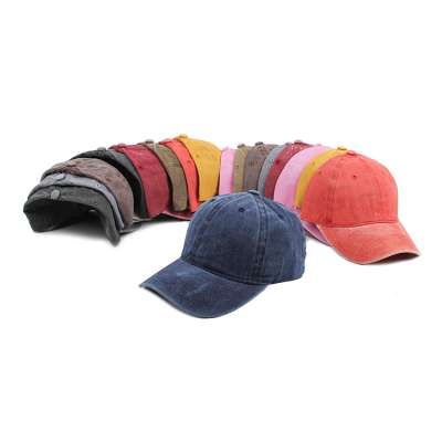 Men Women Plain Cotton  Washed Twill Low Profile Baseball Cap Hat